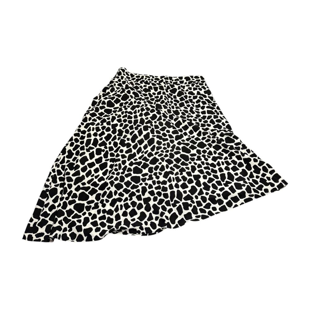 INC International Concepts Skirt Size 10 Black White Animal Print Lined - Picture 3 of 8
